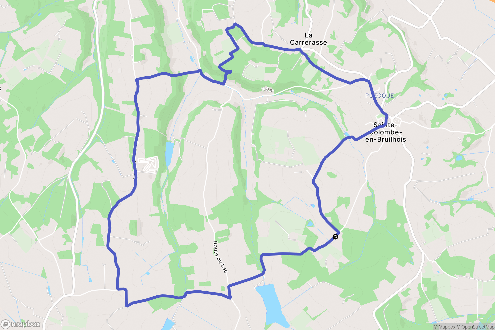 Sainte-Colombe-en-Bruilhois : carte du parcours de randonnée - France