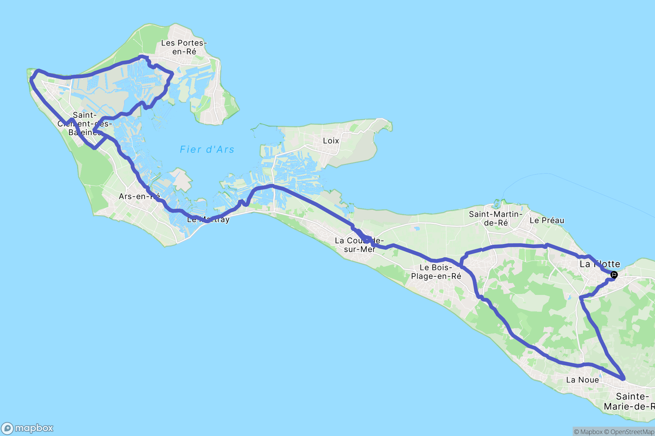 La Flotte : carte du parcours de randonnée - France