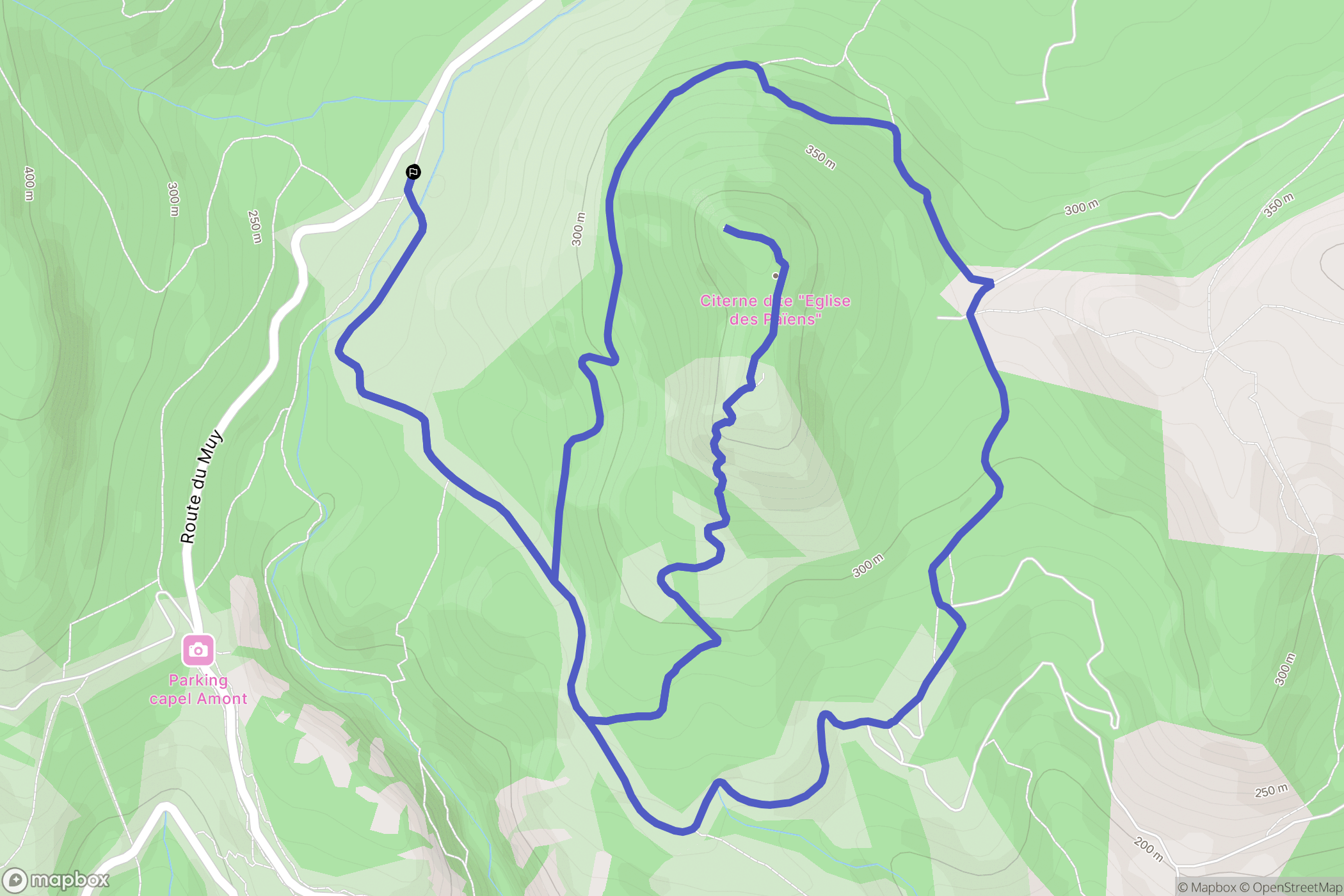 Bagnols-en-Forêt : carte du parcours de randonnée - France