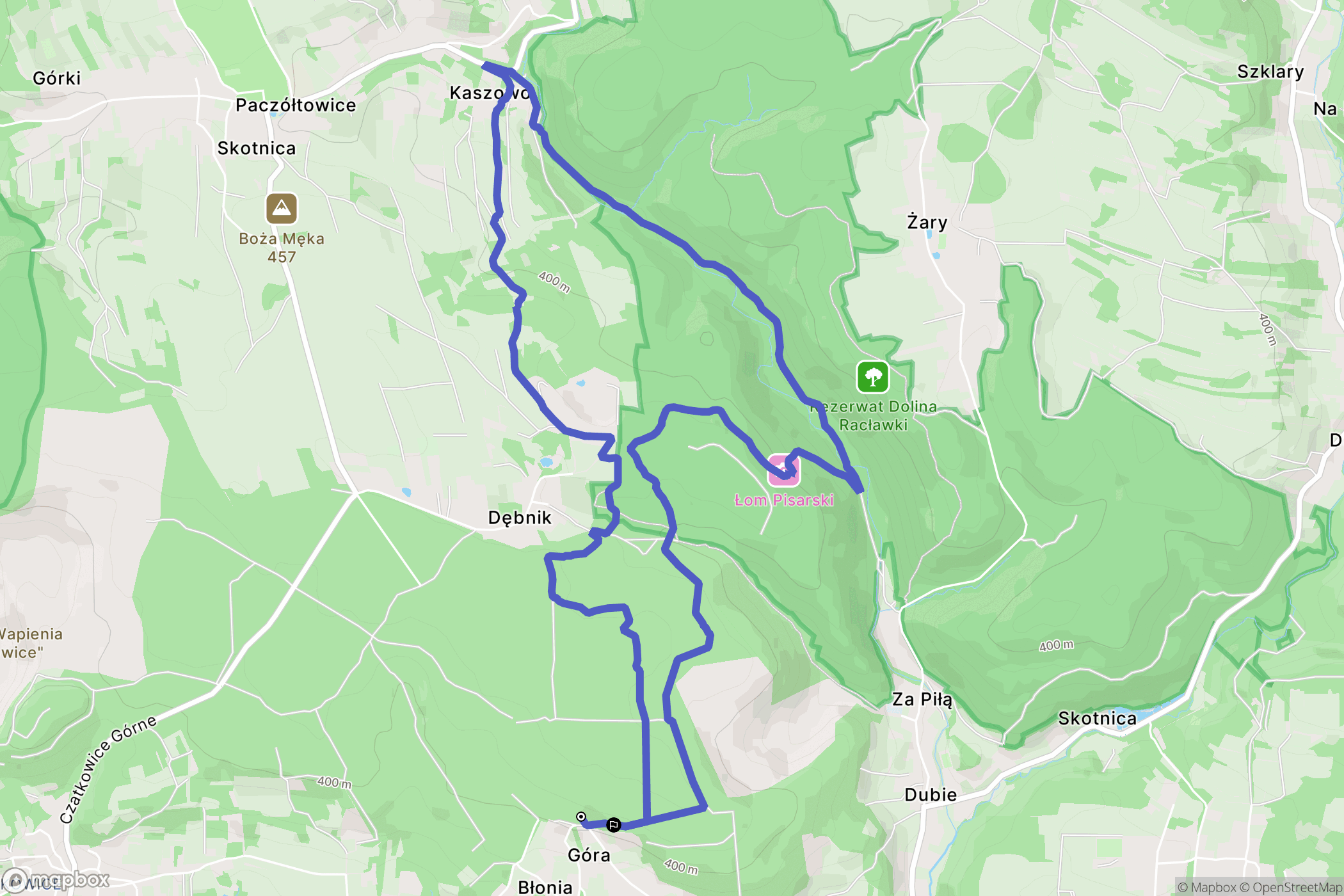 Siedlec: mapa trasy - Poland