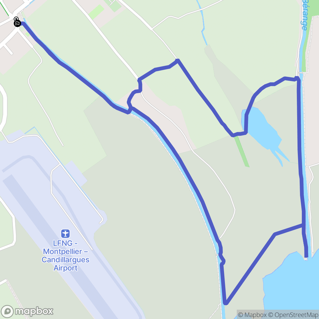 Candillargues : carte du parcours de randonnée - France
