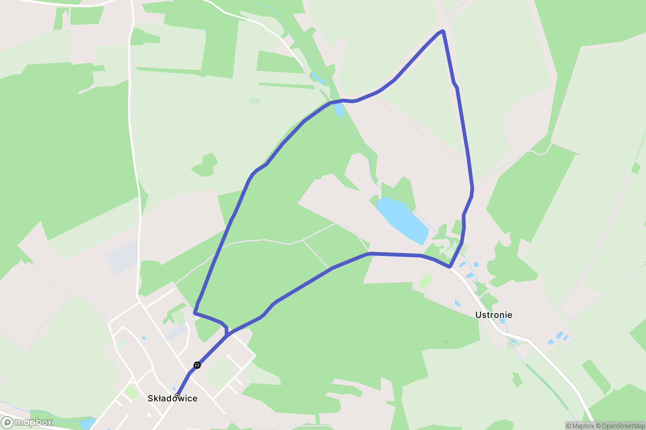 Składowice: mapa trasy - Poland
