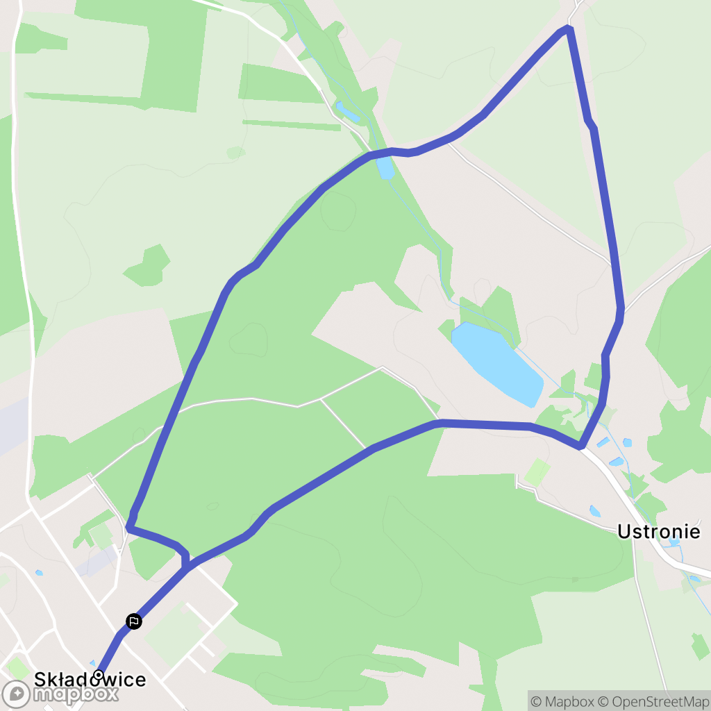 Składowice: mapa trasy - Poland