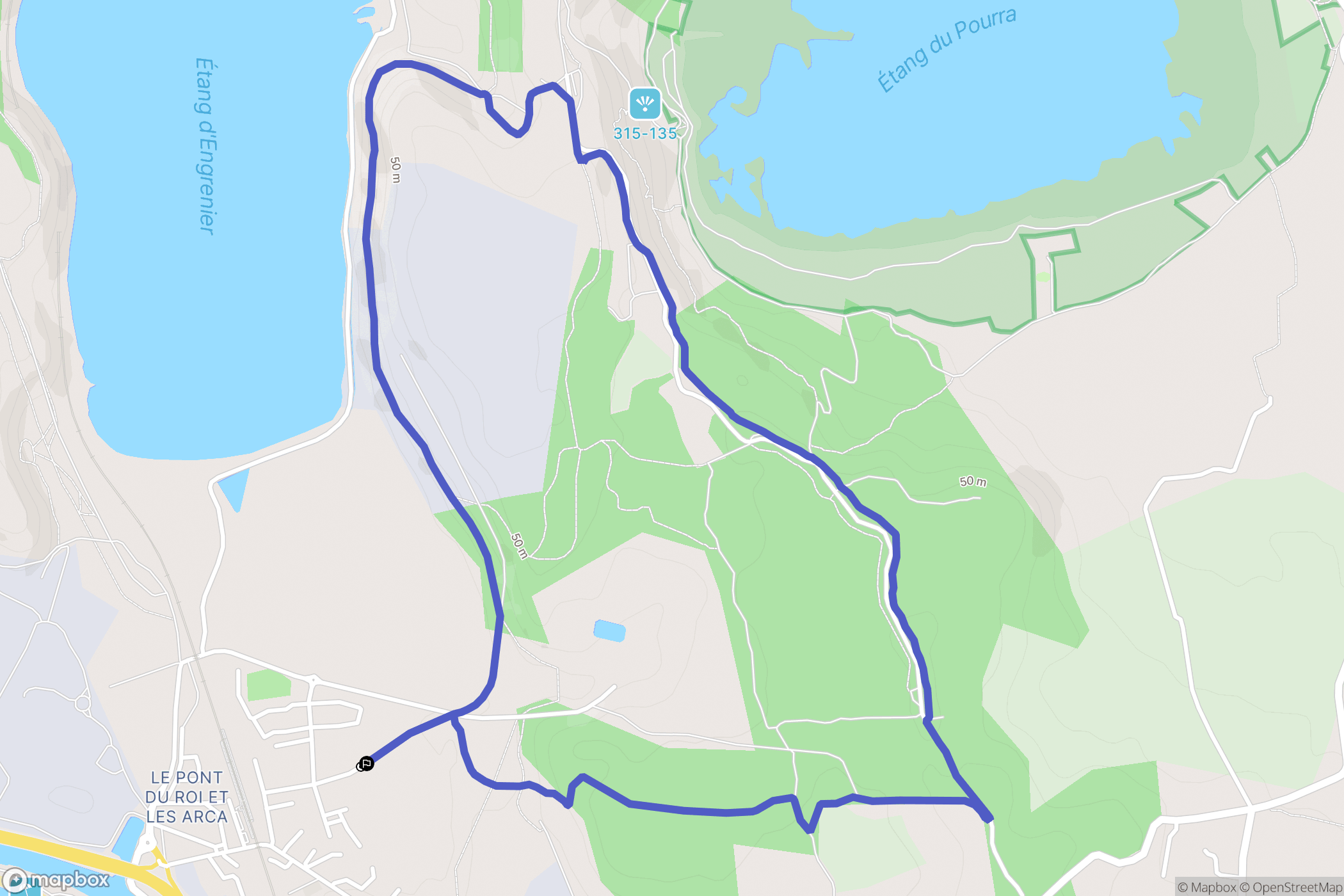 Port-de-Bouc : carte du parcours de randonnée - France