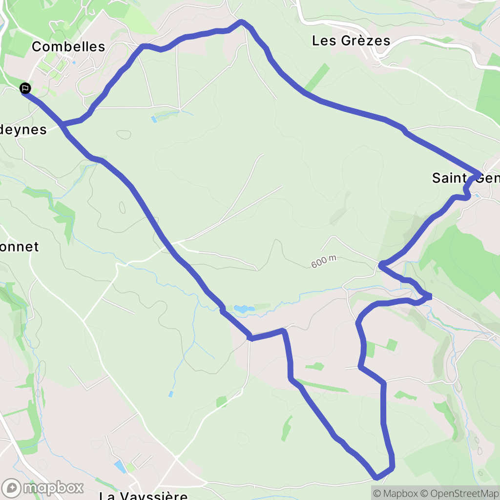 Le Monastère : carte du parcours de randonnée - France