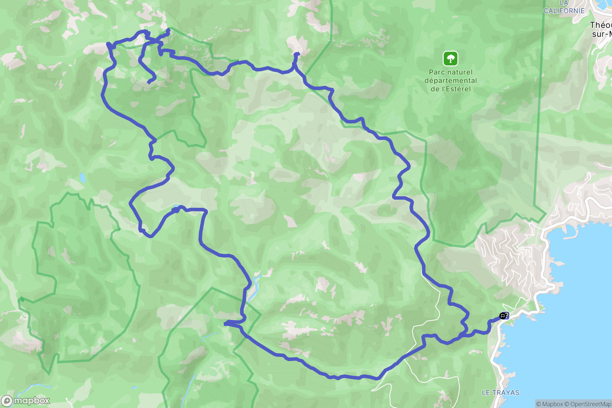 Saint-Raphaël : carte du parcours de randonnée - France