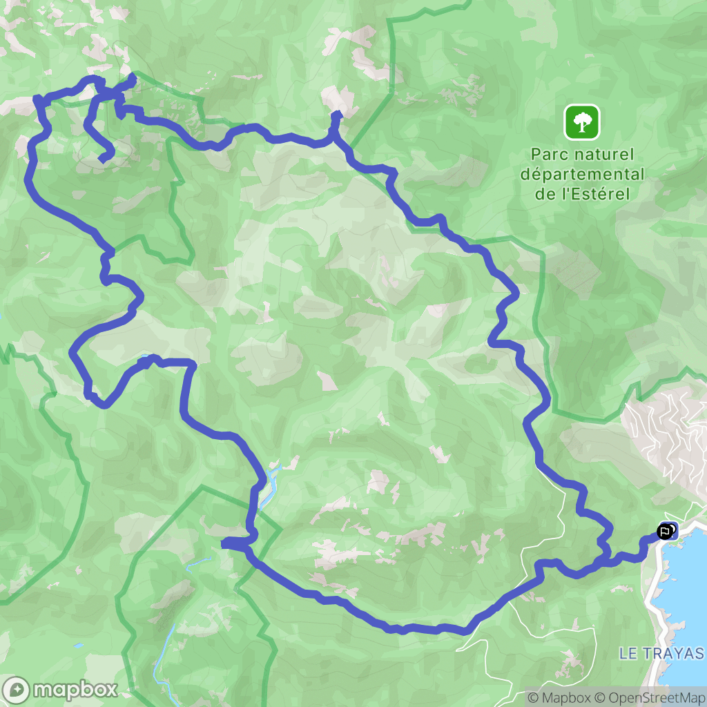 Saint-Raphaël : carte du parcours de randonnée - France