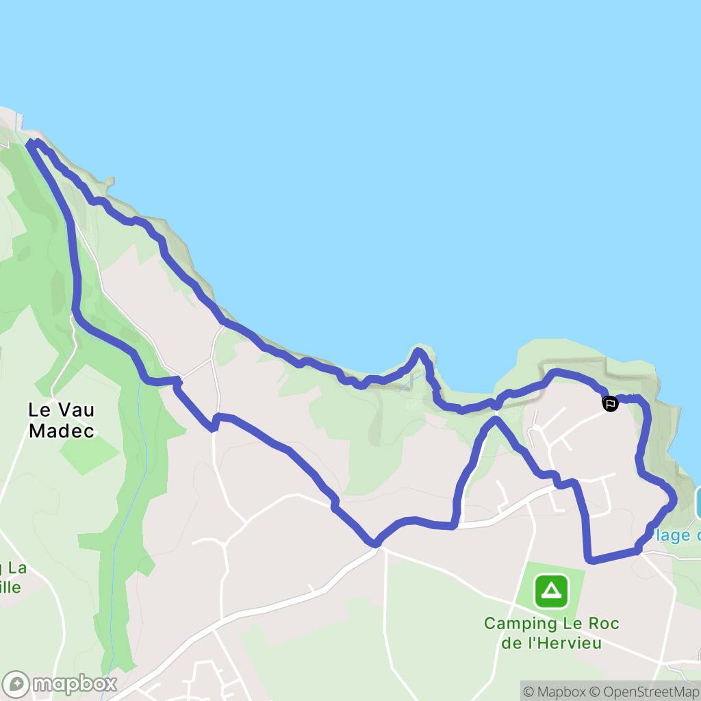 Pordic : carte du parcours de randonnée - France