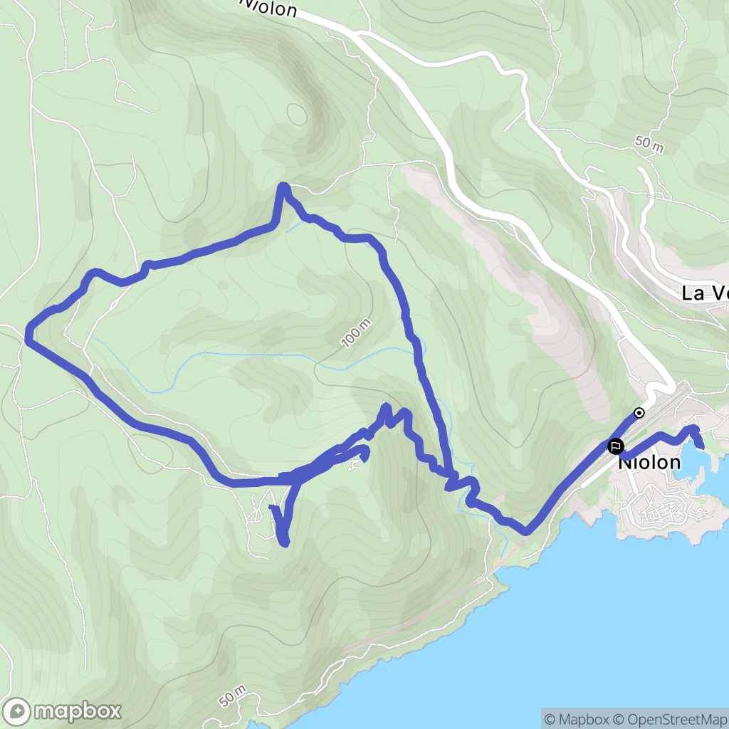Le Rove : carte du parcours de randonnée - France