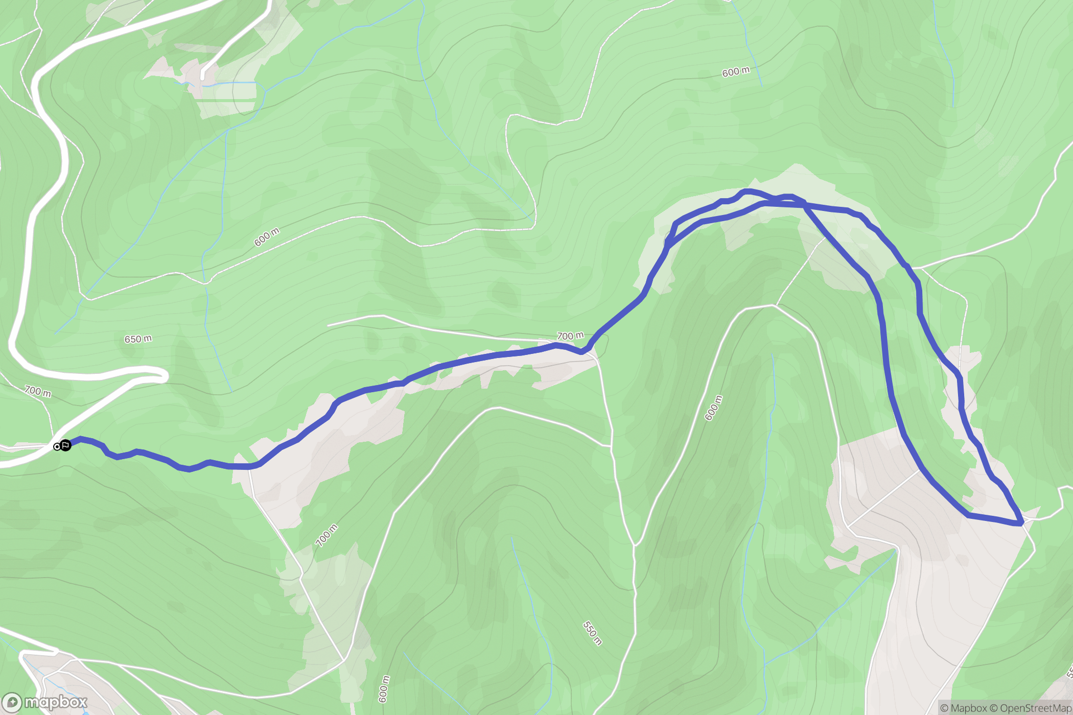 Le Perréon : carte du parcours de randonnée - France
