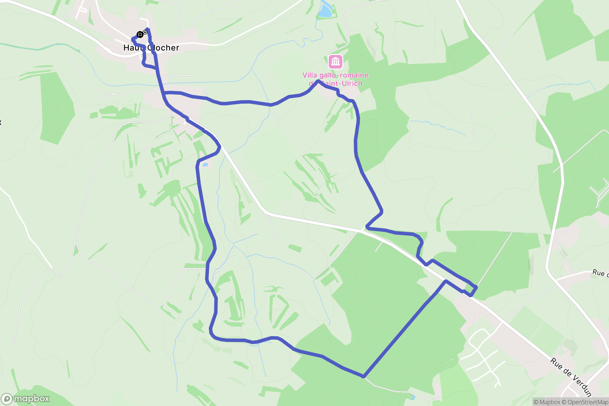 Haut-Clocher : carte du parcours de randonnée - France