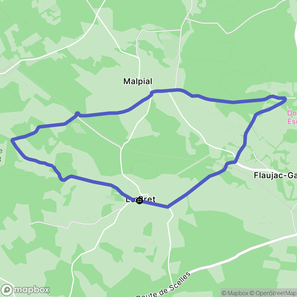 Flaujac-Gare : carte du parcours de randonnée - France