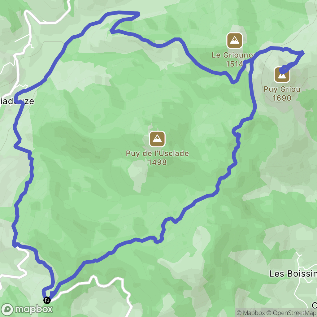 Saint-Jacques-des-Blats : carte du parcours de randonnée - France