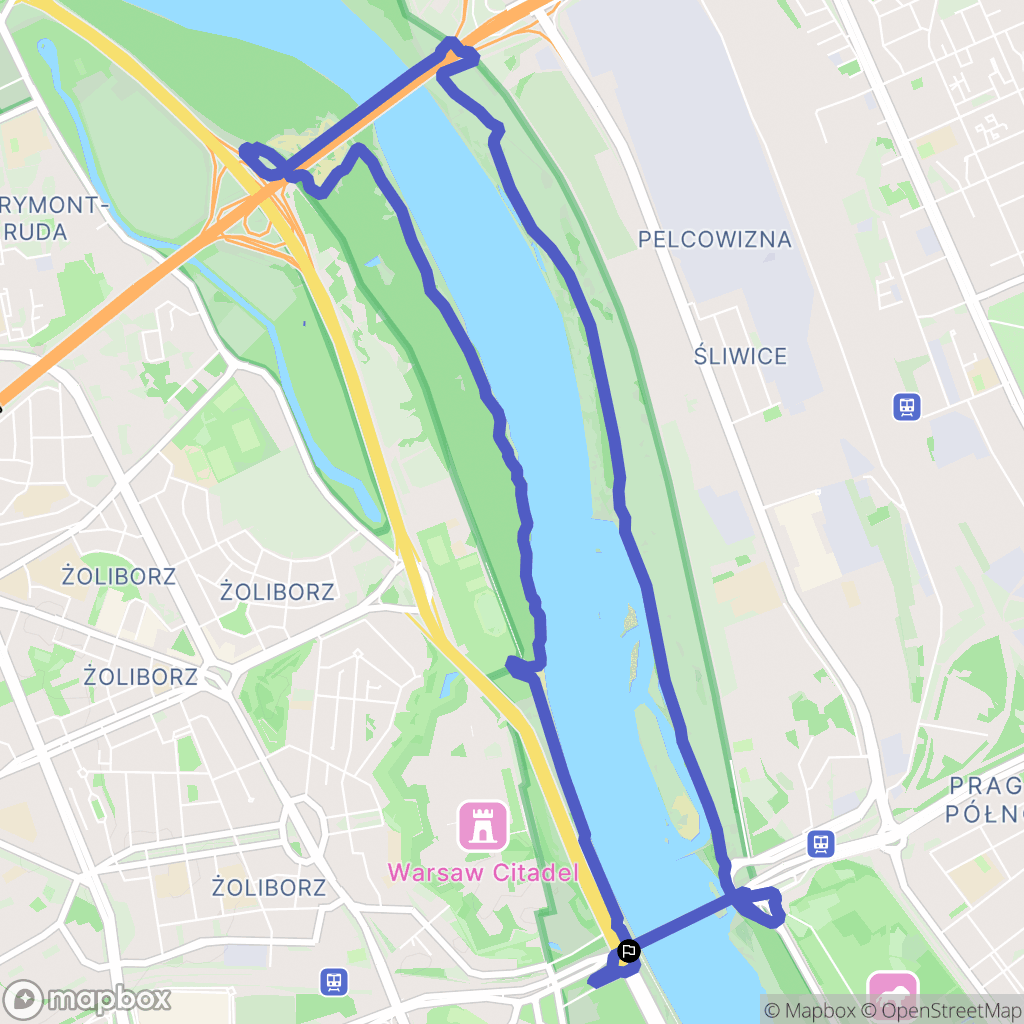 Warszawa: mapa trasy - Poland