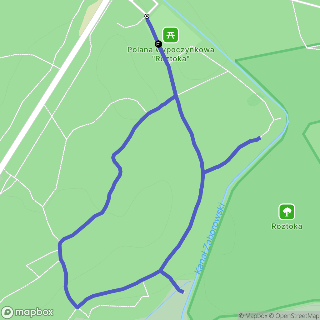 Roztoka: mapa trasy - Poland