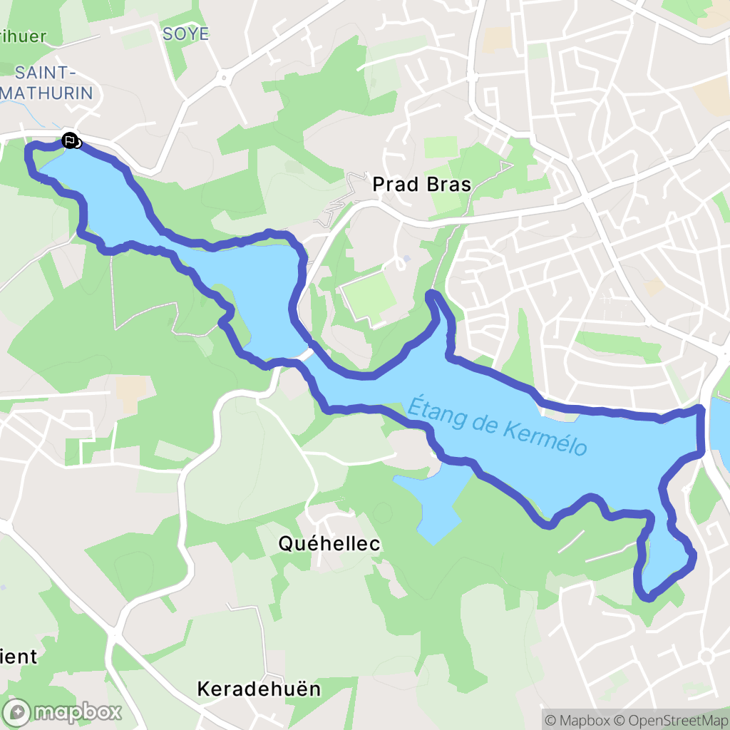 Ploemeur : carte du parcours de randonnée - France