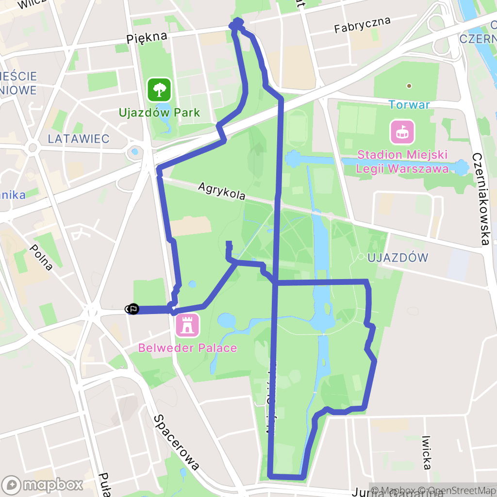 Warszawa: mapa trasy - Poland