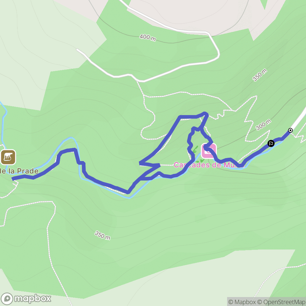 Albussac : carte du parcours de randonnée - France