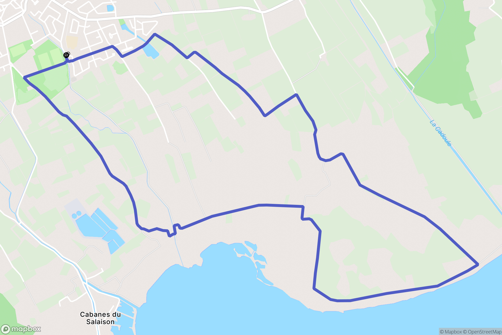 Mauguio : carte du parcours de randonnée - France
