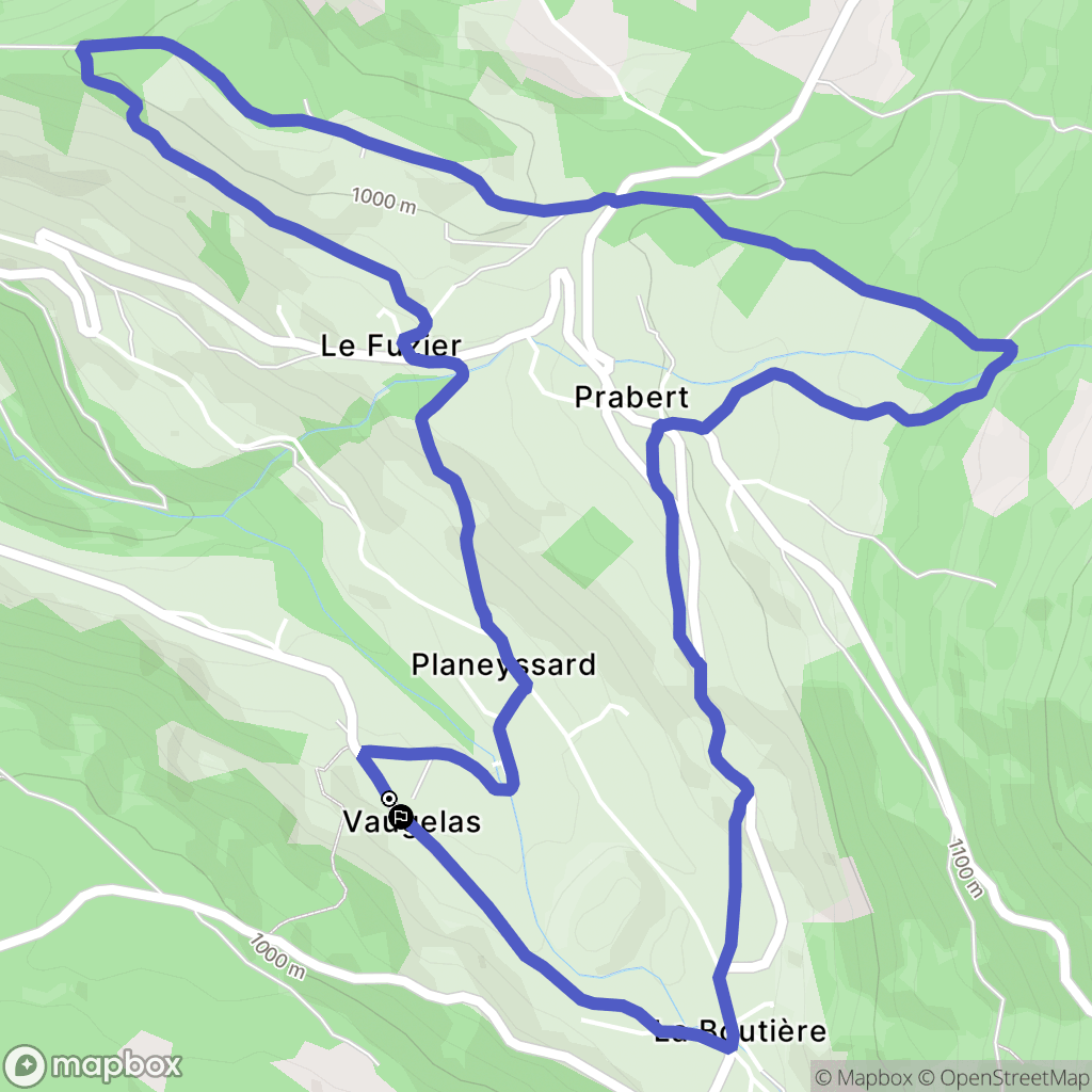 Laval-en-Belledonne : carte du parcours de randonnée - France