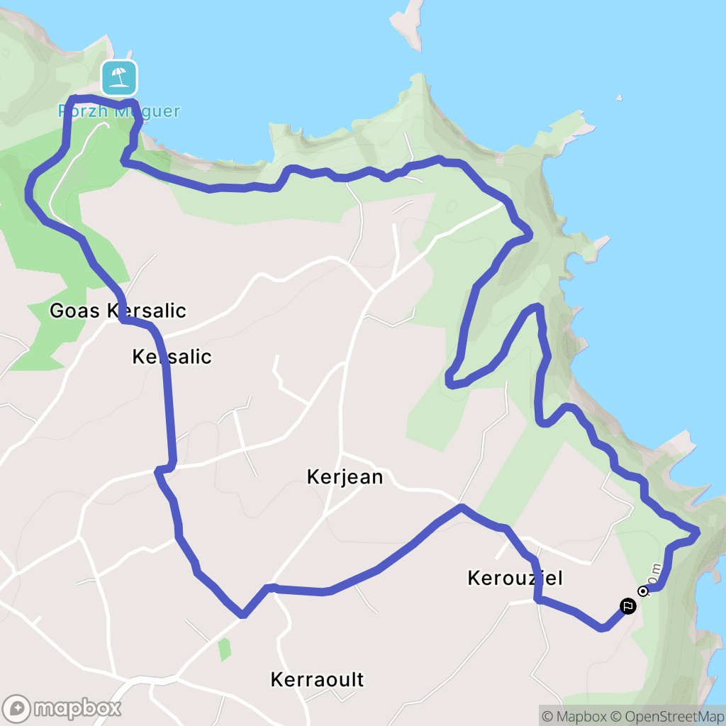 Plouha : carte du parcours de randonnée - France
