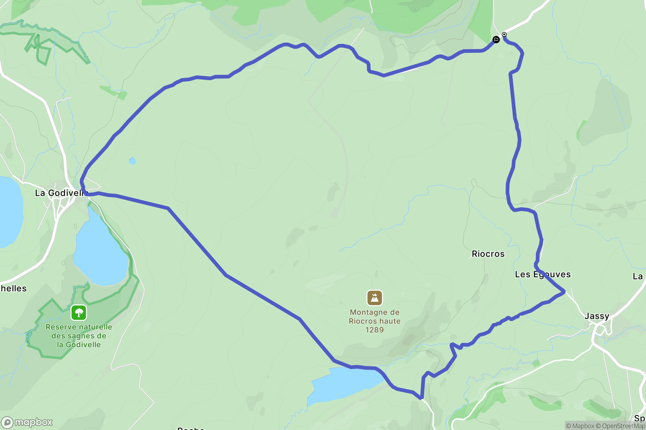Saint-Alyre-ès-Montagne : carte du parcours de randonnée - France