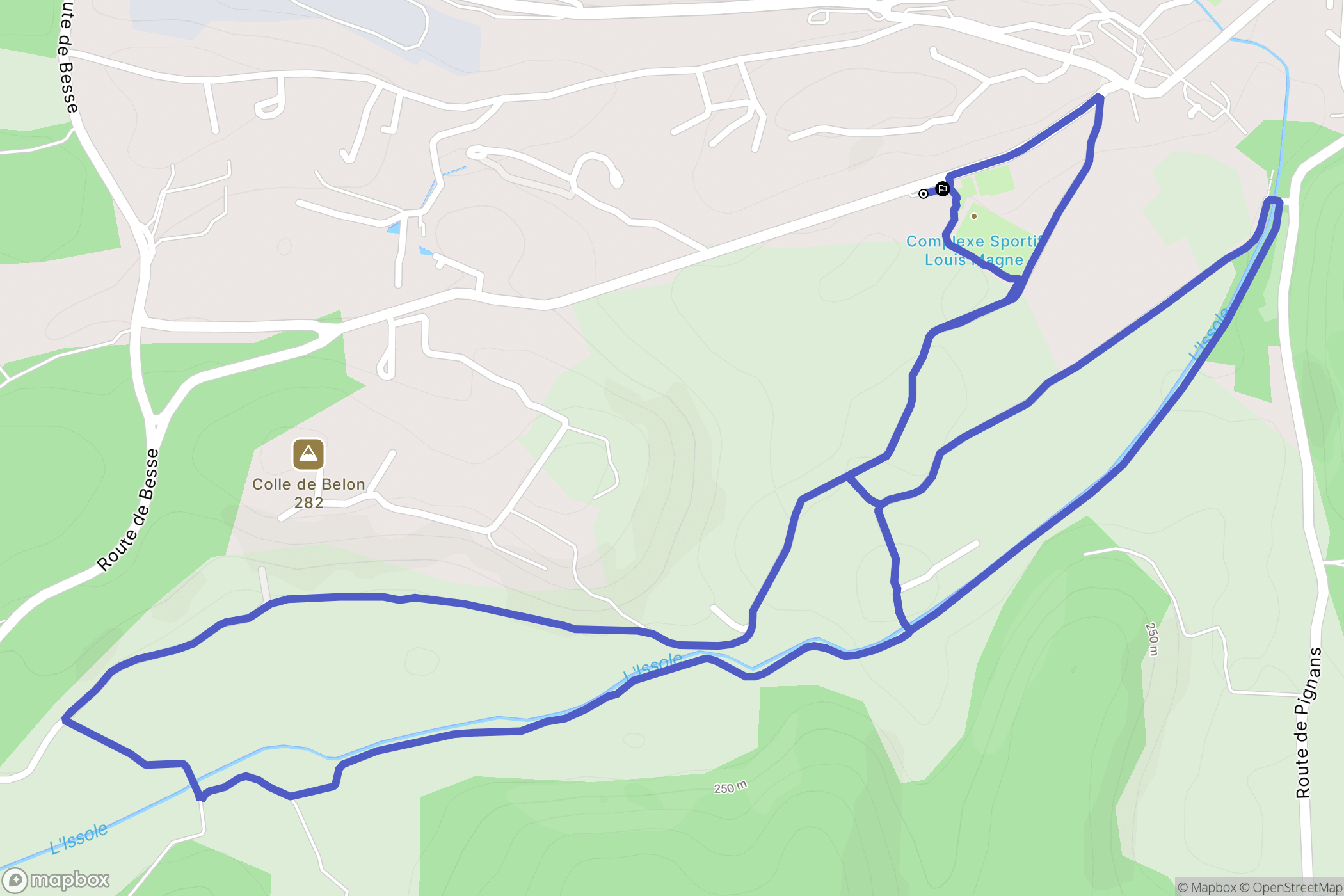 Flassans-sur-Issole : carte du parcours de randonnée - France