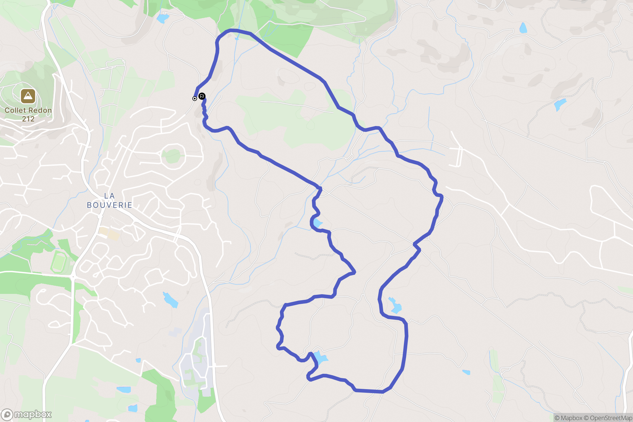 Roquebrune-sur-Argens : carte du parcours de randonnée - France
