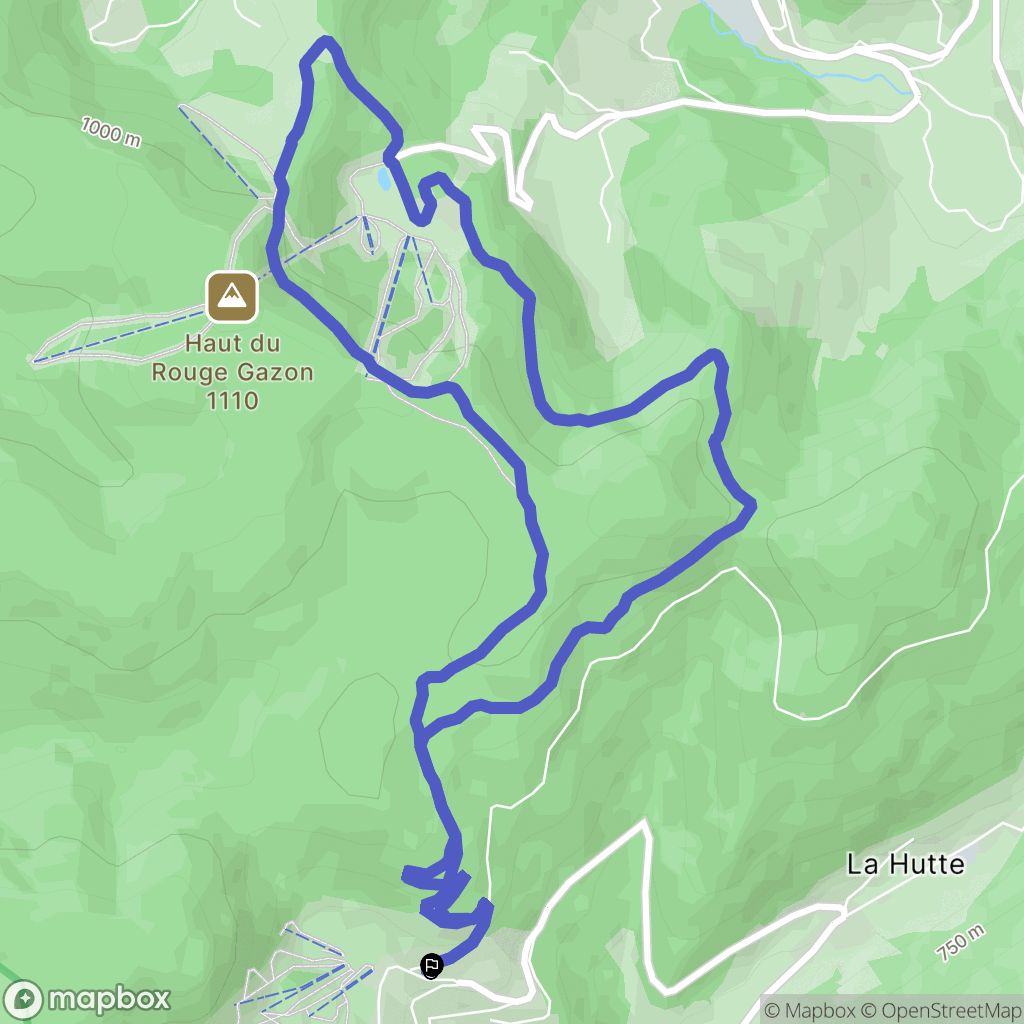 Bussang : carte du parcours de randonnée - France