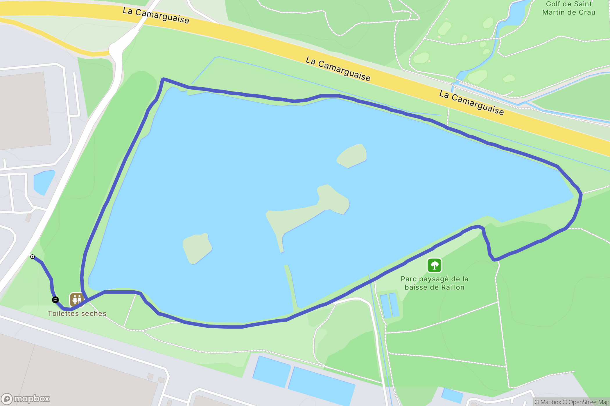 Saint-Martin-de-Crau : carte du parcours de randonnée - France