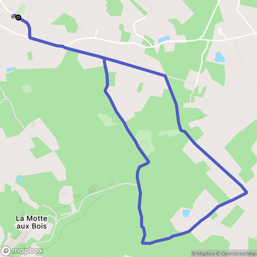 Bassillac et Auberoche : carte du parcours de randonnée - France