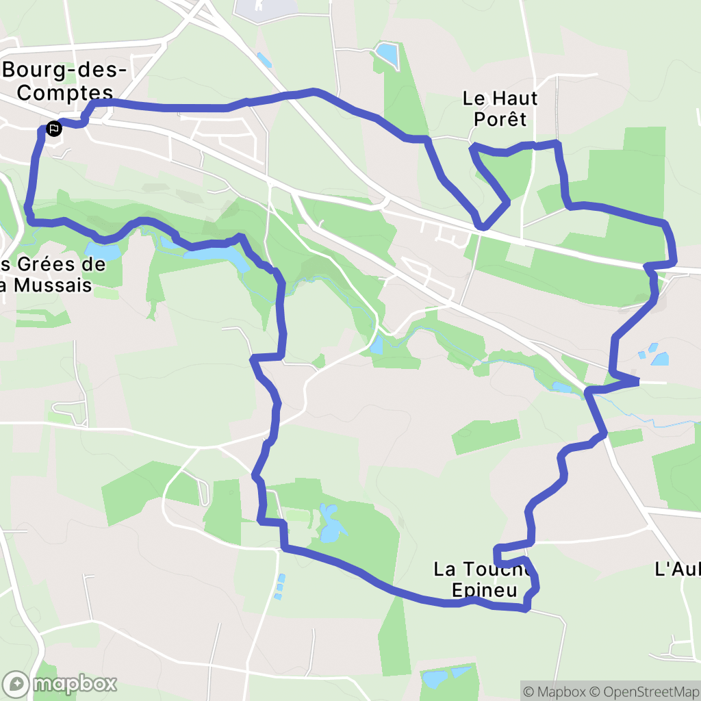 Bourg-des-Comptes : carte du parcours de randonnée - France