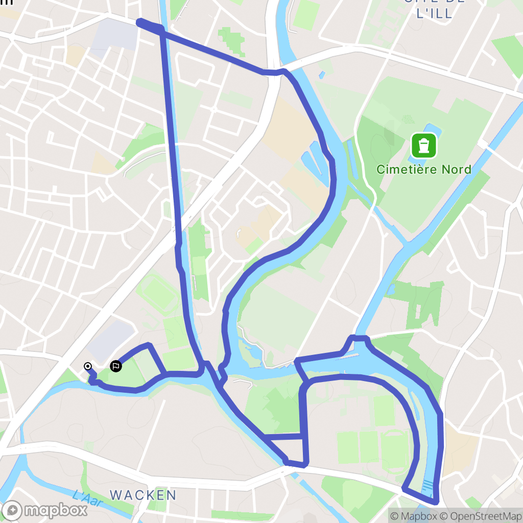 Schiltigheim : carte du parcours de randonnée - France