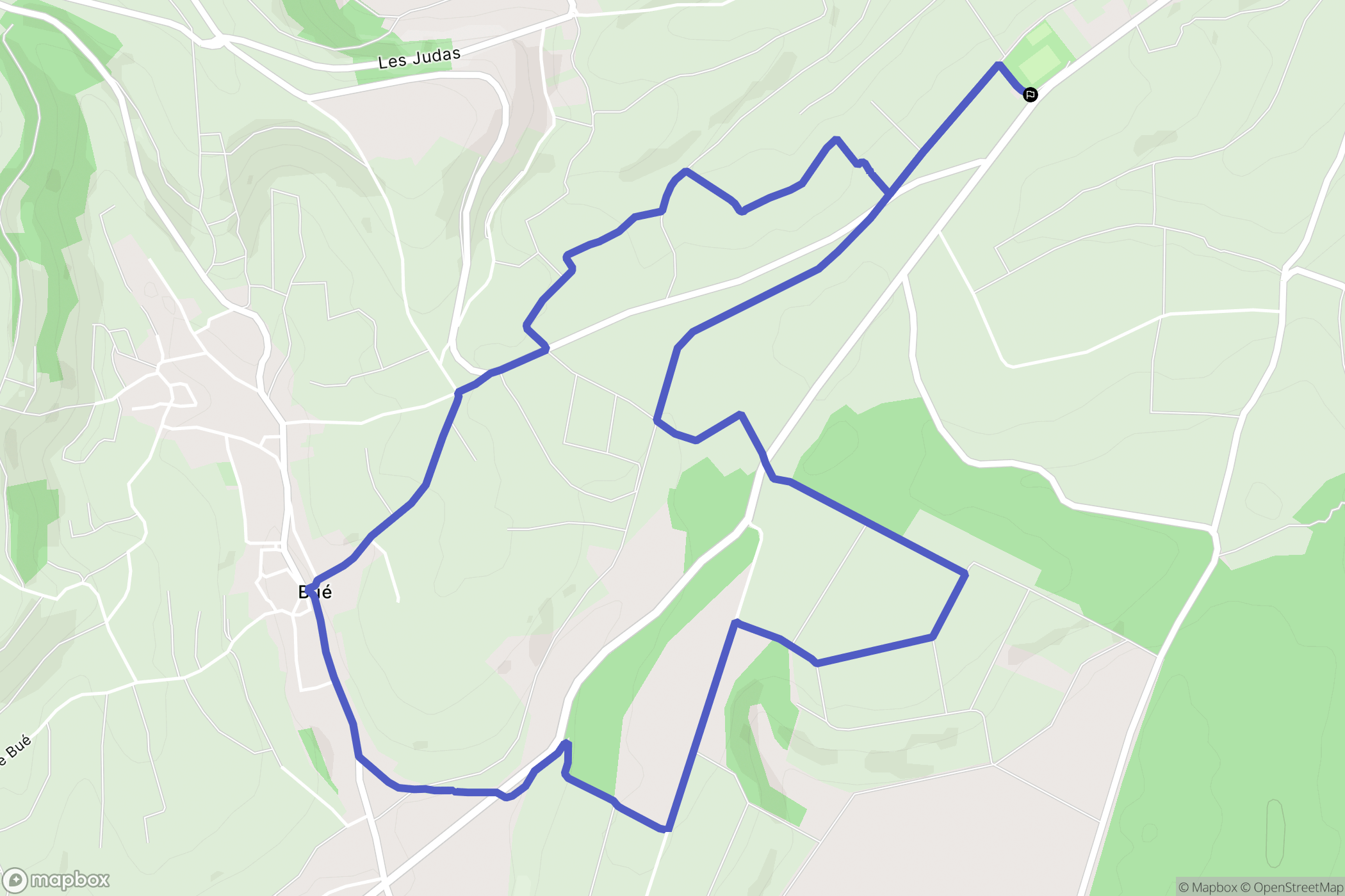 Sancerre : carte du parcours de randonnée - France