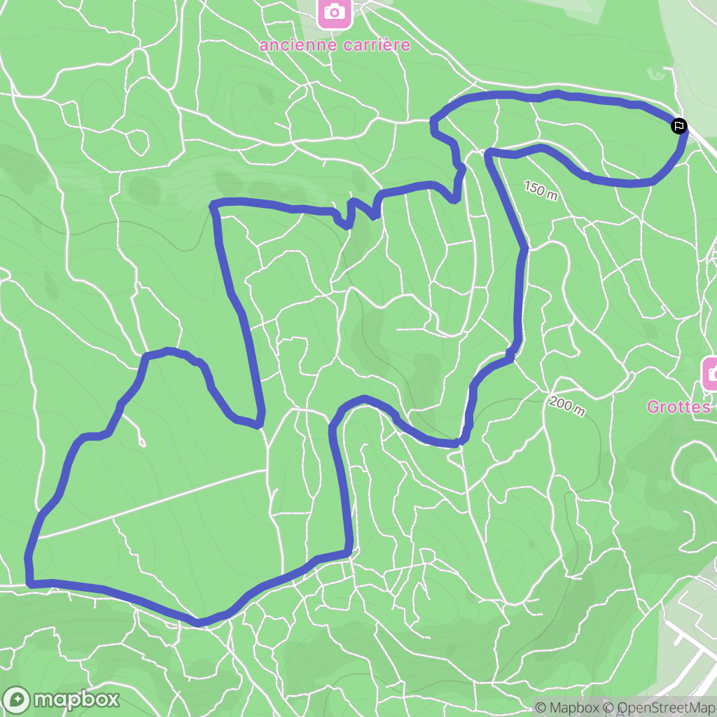 Lamanon : carte du parcours de randonnée - France