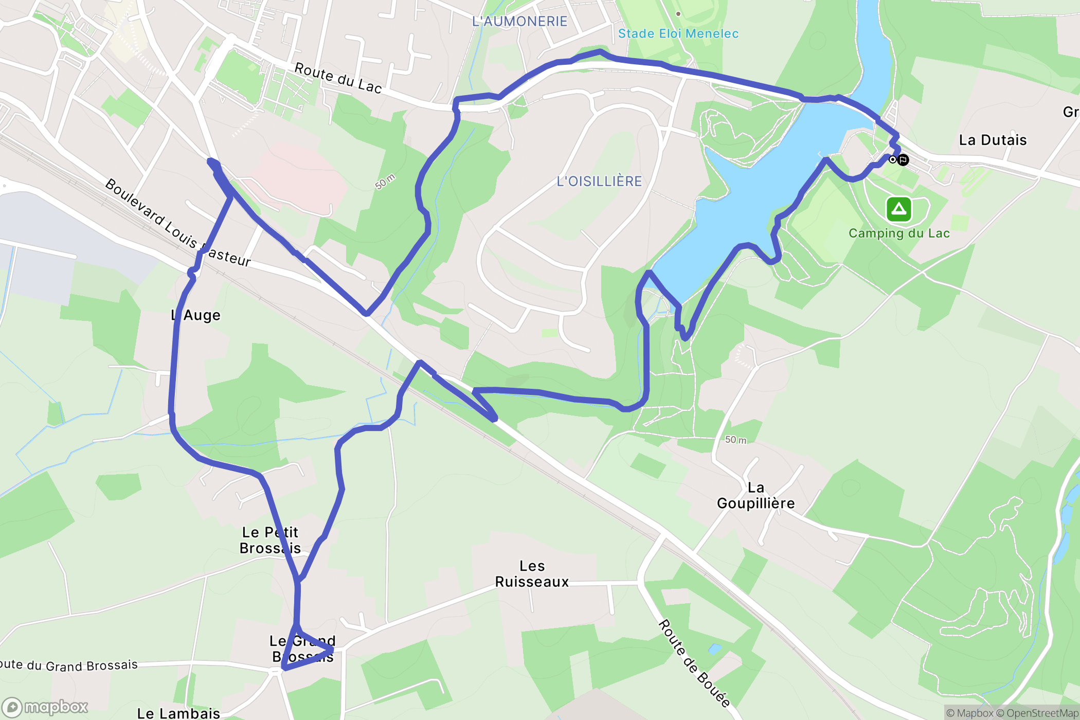 Savenay : carte du parcours de randonnée - France