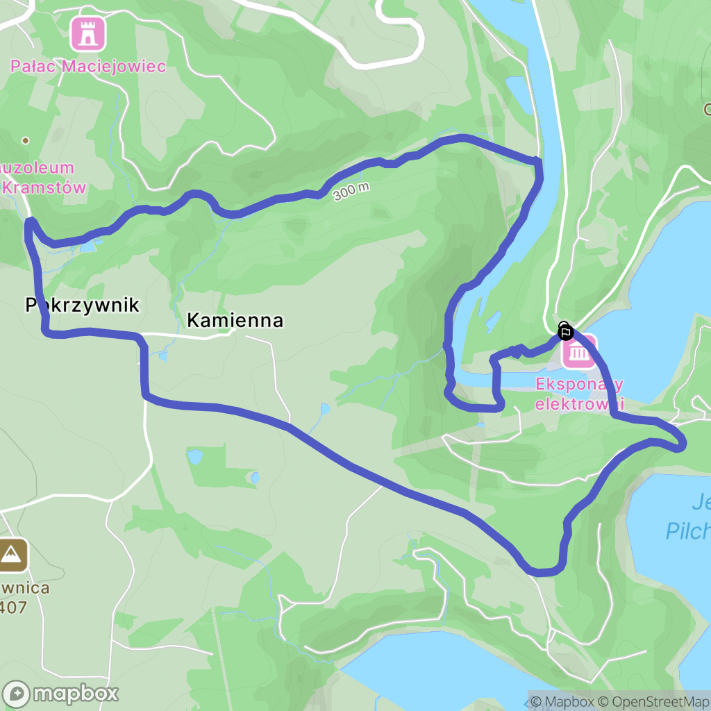 Pilchowice: mapa trasy - Poland