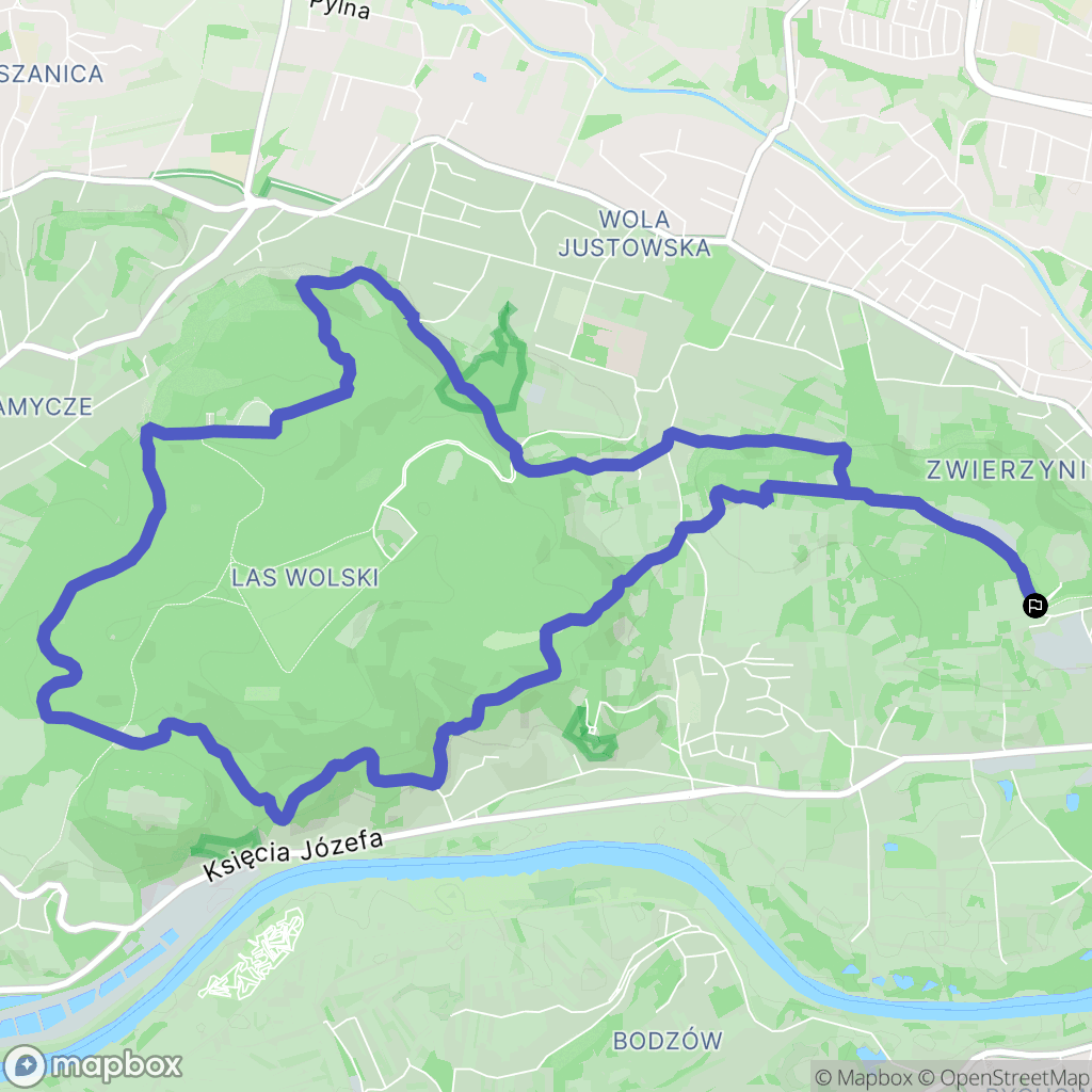 Kraków: mapa trasy - Poland