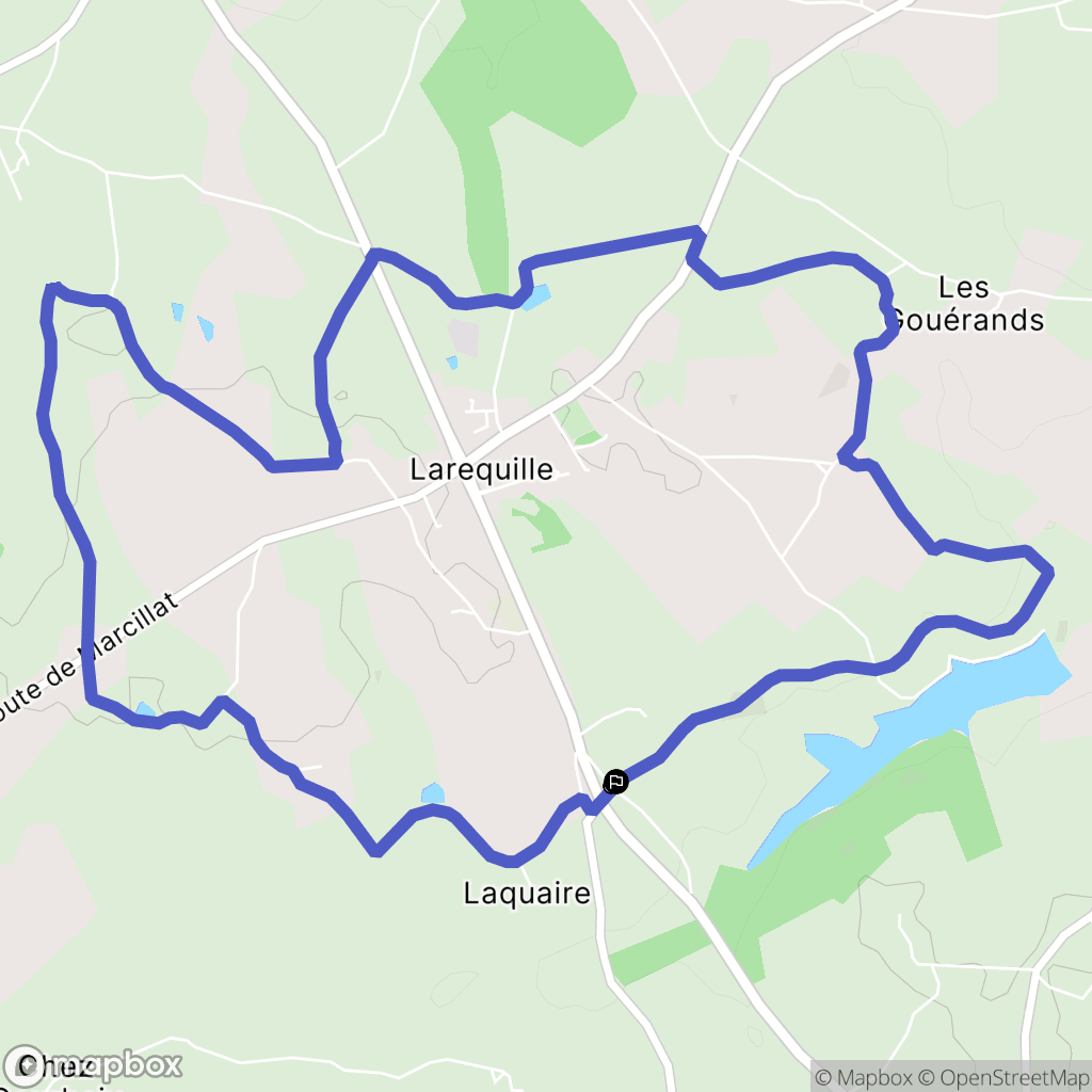 Durdat-Larequille : carte du parcours de randonnée - France
