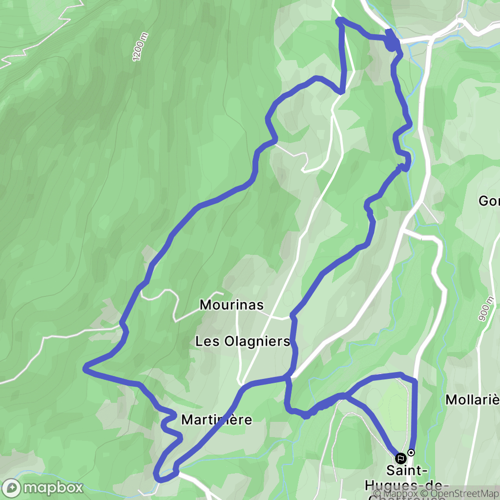 Saint-Pierre-de-Chartreuse : carte du parcours de randonnée - France