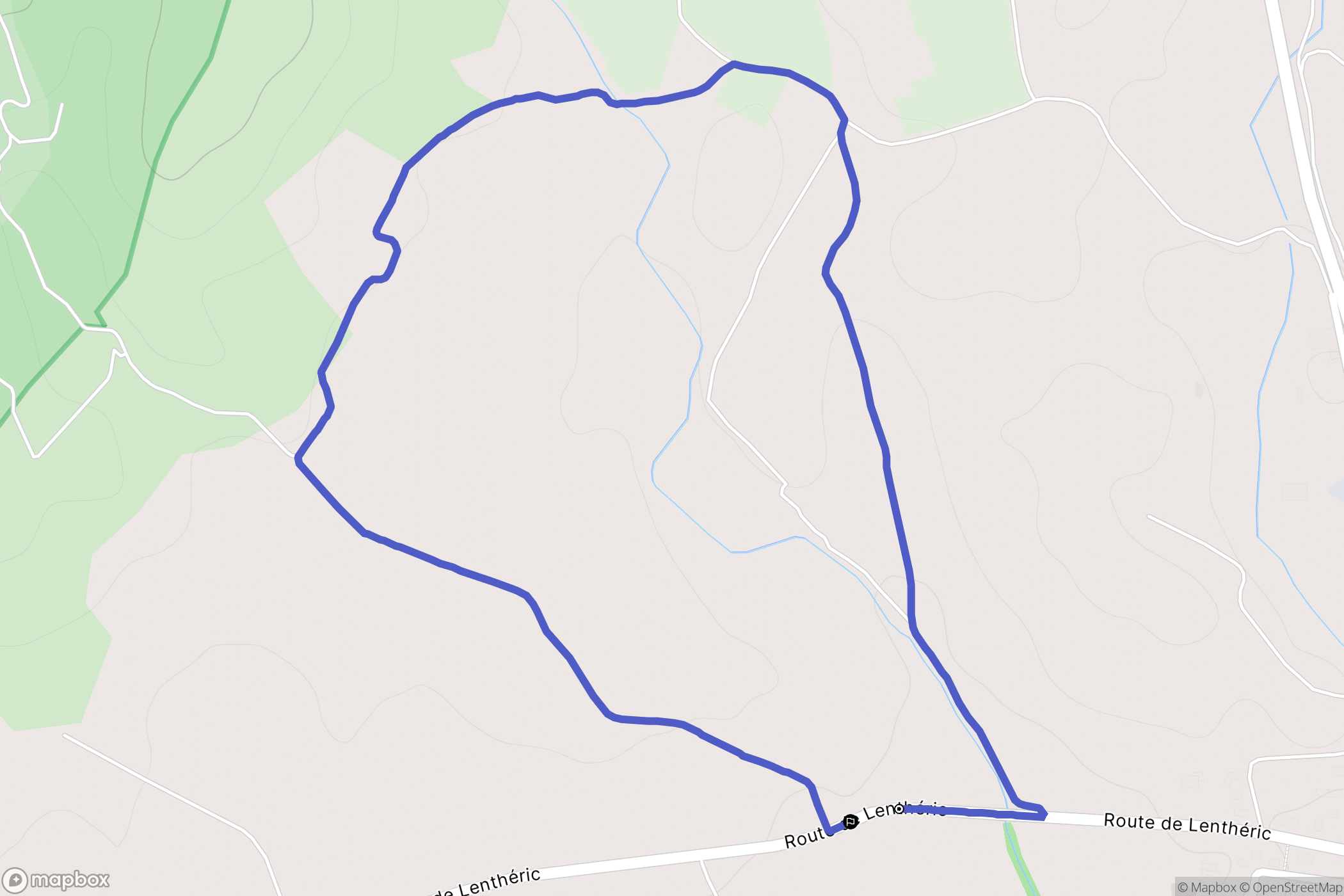 Laurens : carte du parcours de randonnée - France