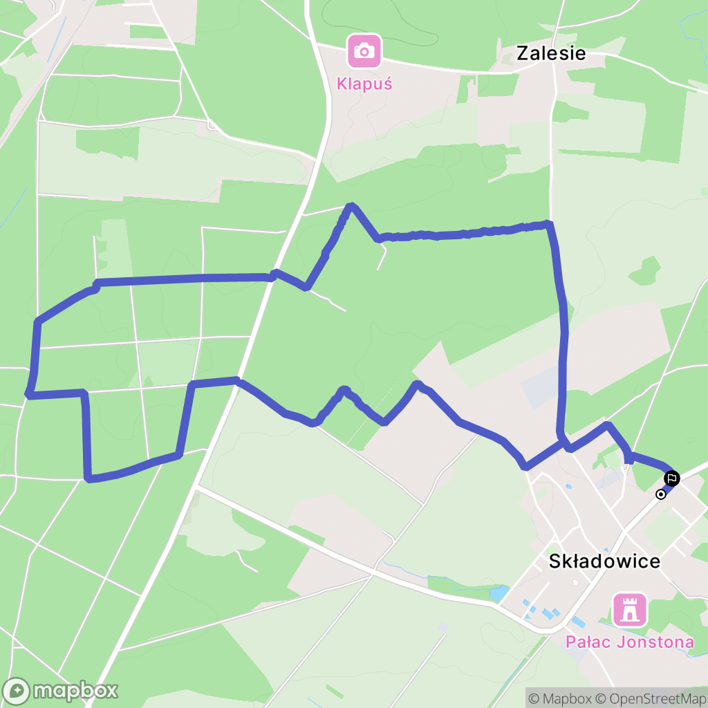 Składowice: mapa trasy - Poland