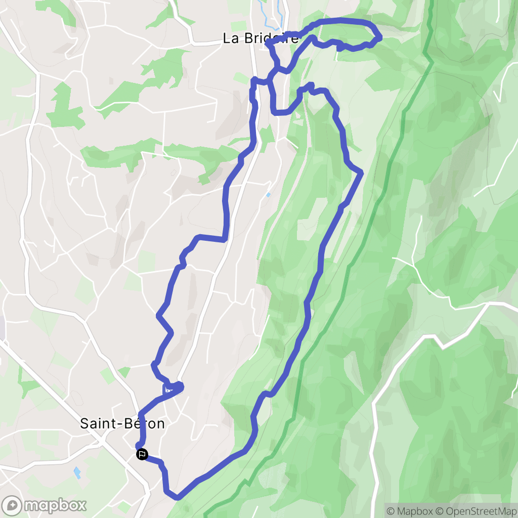 Saint-Béron : carte du parcours de randonnée - France