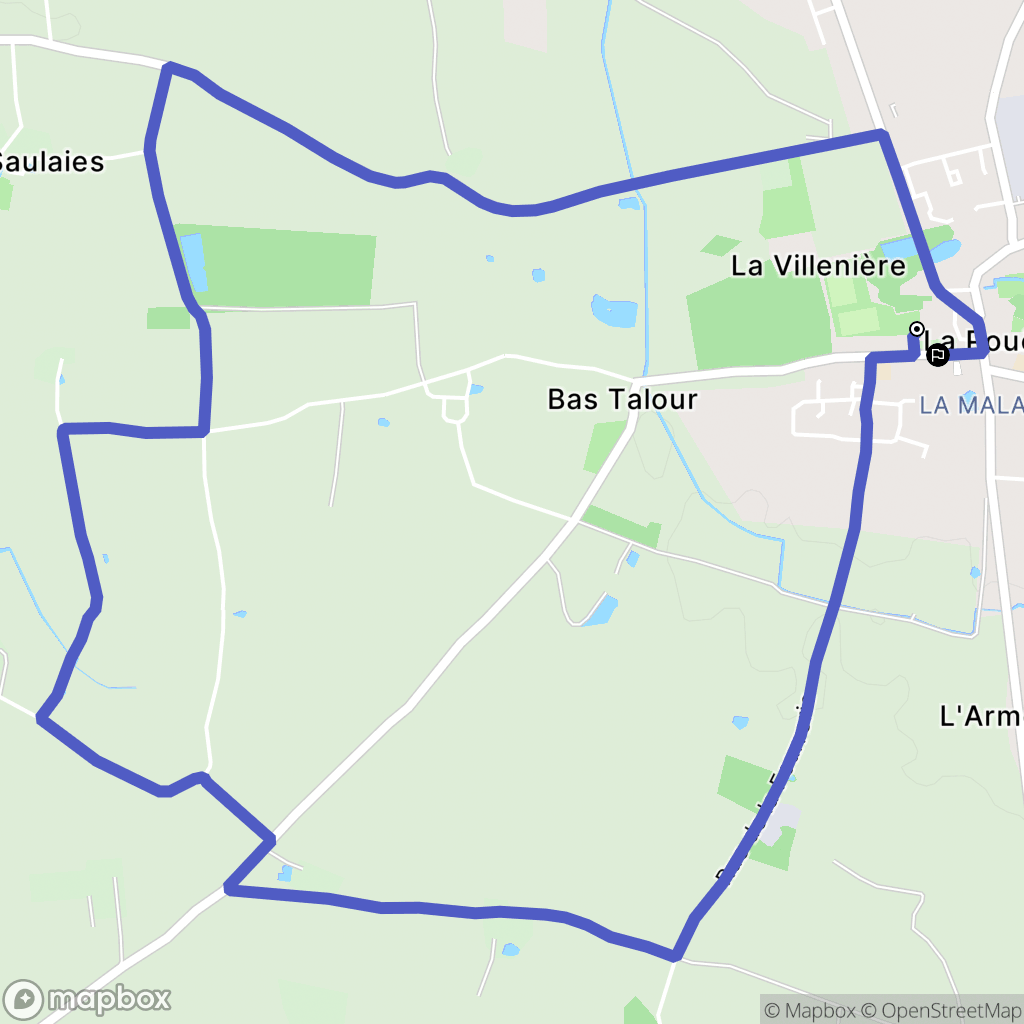 Erdre-en-Anjou : carte du parcours de randonnée - France