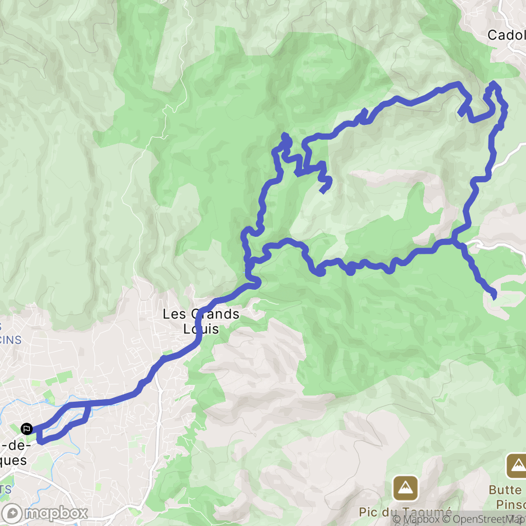 Plan-de-Cuques : carte du parcours de randonnée - France
