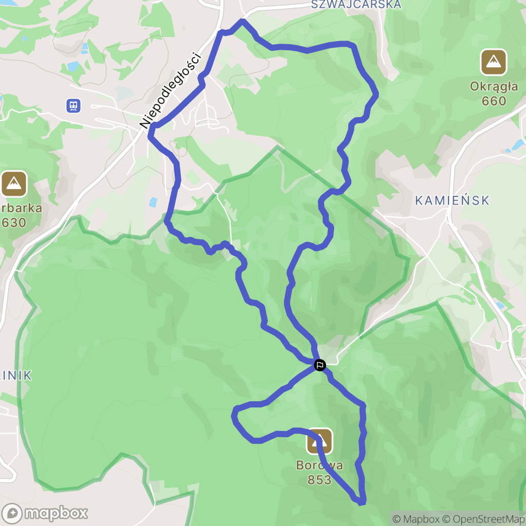 Jedlina-Zdrój: mapa trasy - Poland