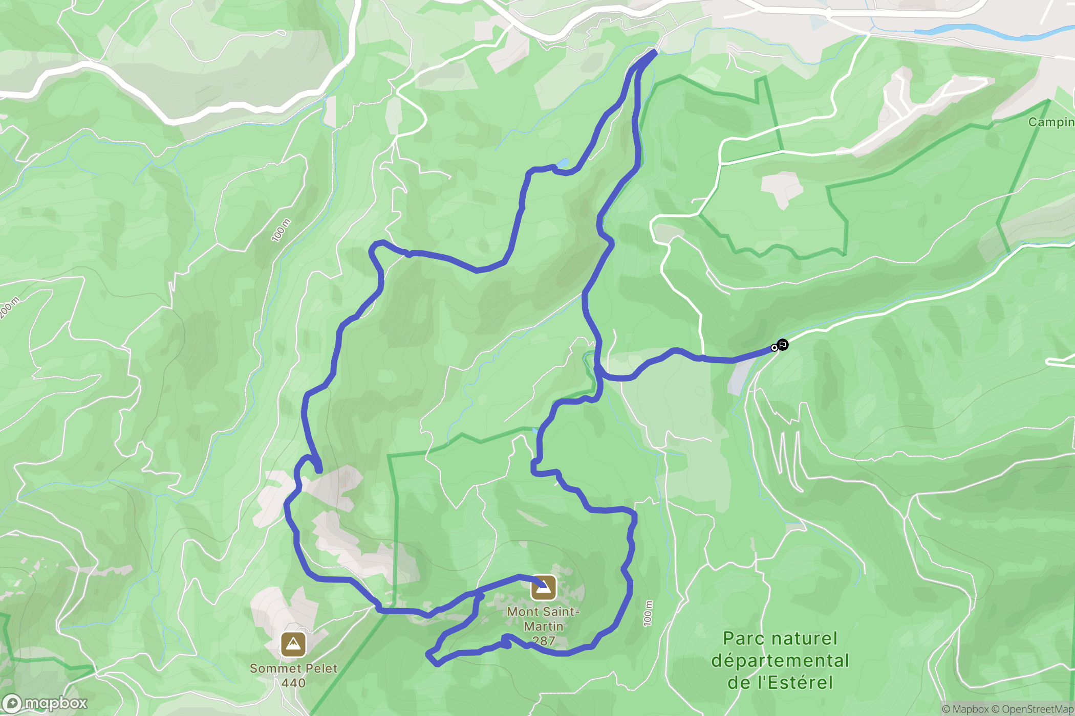 Théoule-sur-Mer : carte du parcours de randonnée - France