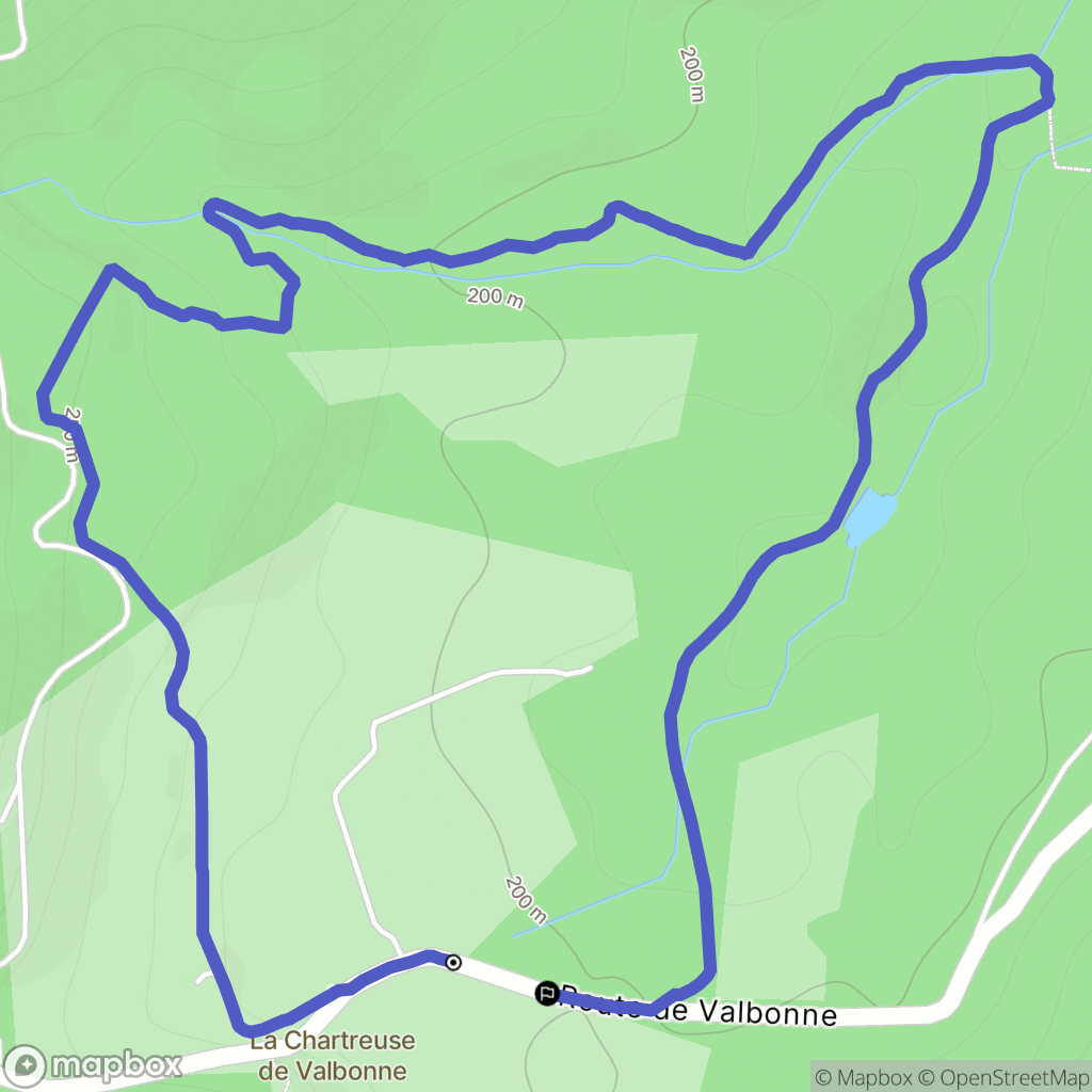 Saint-Paulet-de-Caisson : carte du parcours de randonnée - France