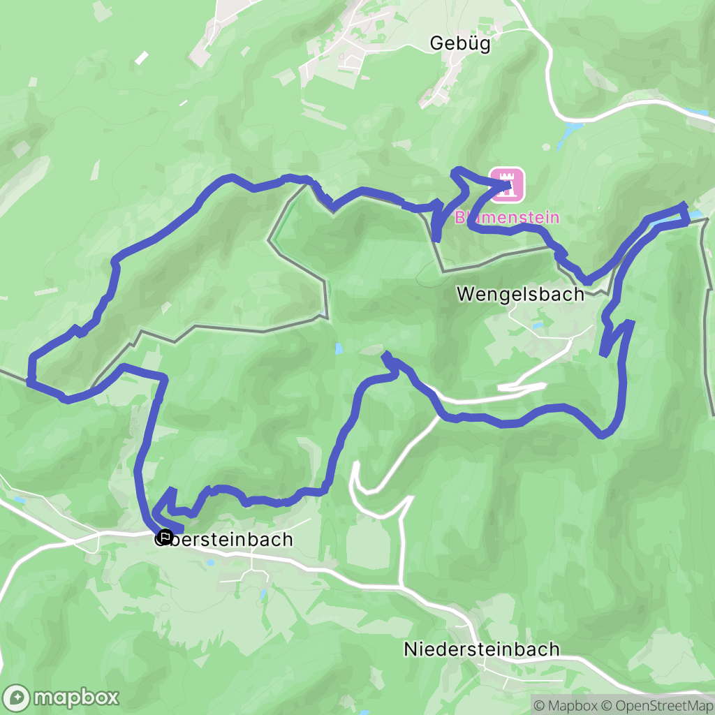Obersteinbach : carte du parcours de randonnée - France
