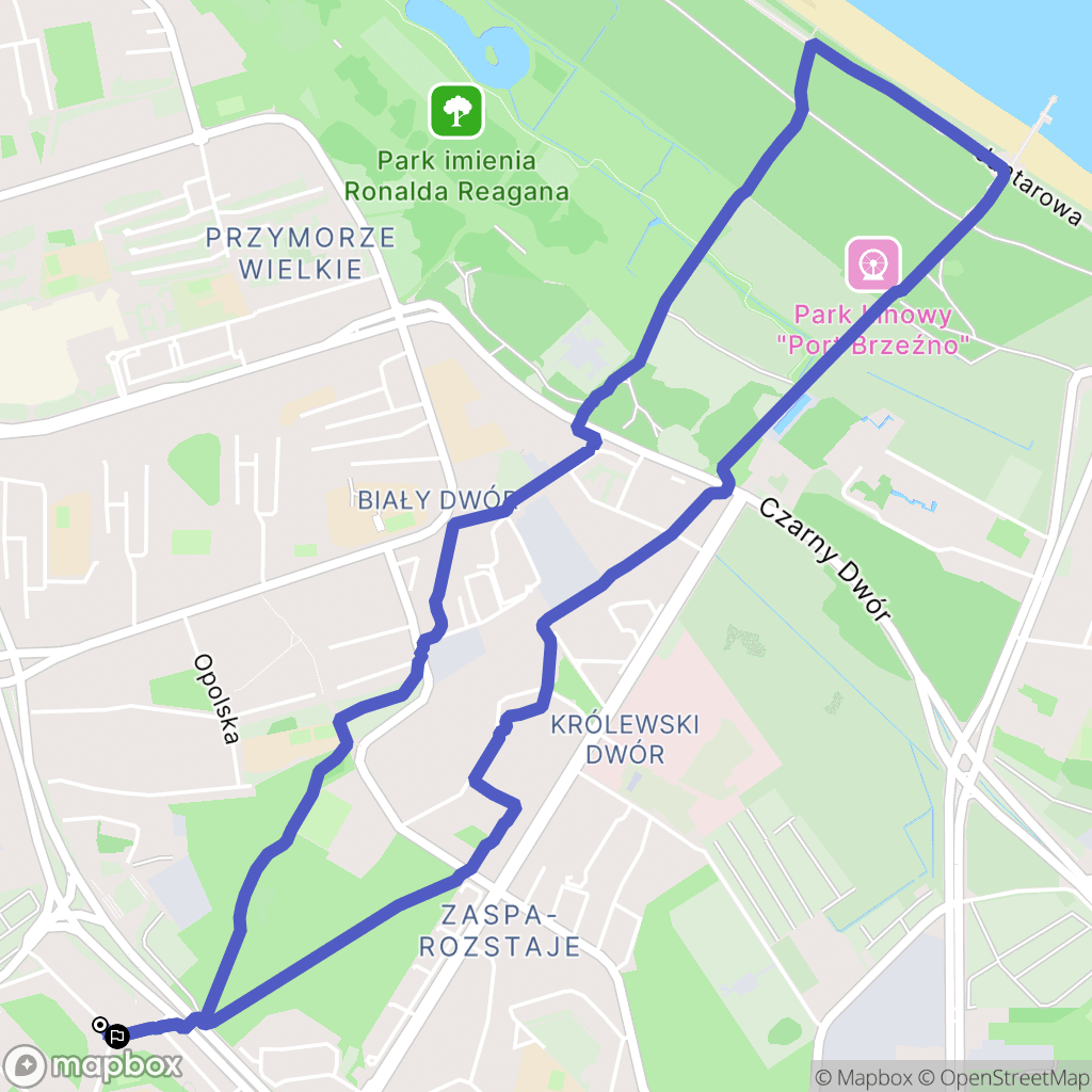 Gdańsk: mapa trasy - Poland